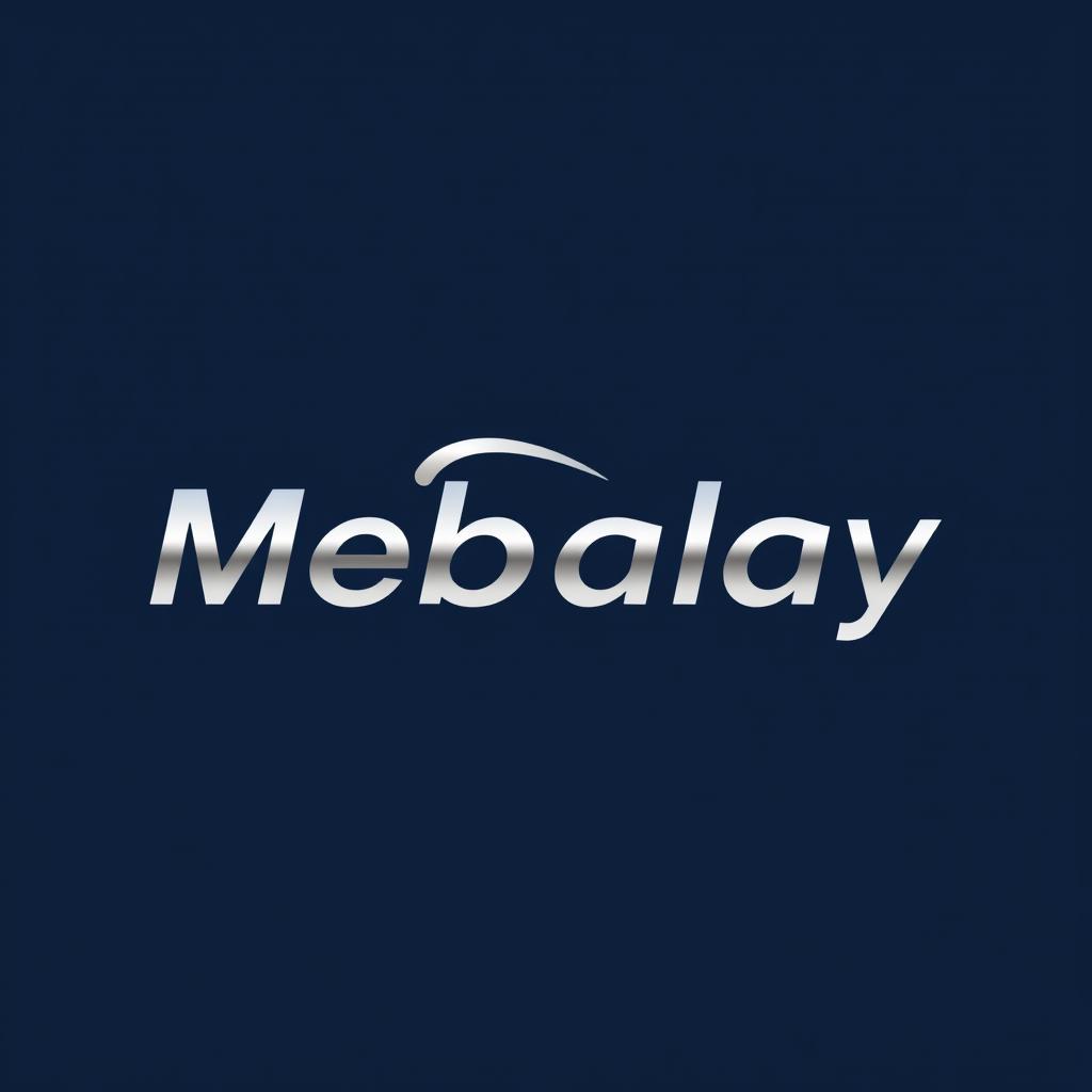 A sleek and modern logo design for the brand name 'Mebalay'
