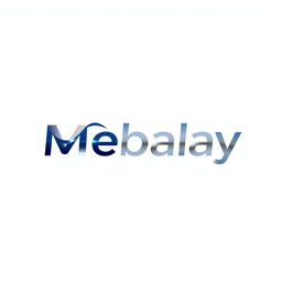 A sleek and modern logo design for the brand name 'Mebalay'