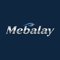 A sleek and modern logo design for the brand name 'Mebalay'