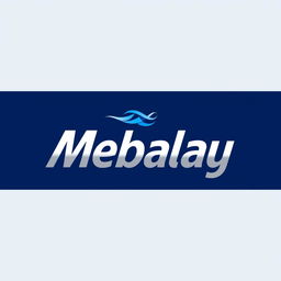 A sleek and modern logo design for the brand name 'Mebalay'