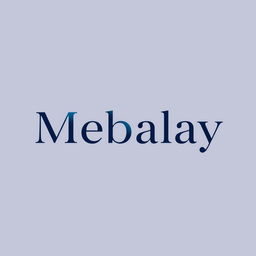 A modern and stylish logo design for the brand name 'Mebalay'