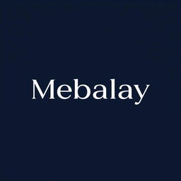 A modern and stylish logo design for the brand name 'Mebalay'