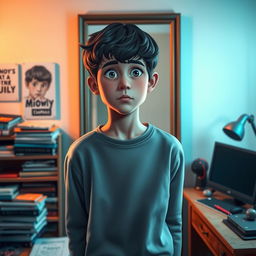 An artistic representation of the concept of puberty, focusing on the transition from childhood to adolescence