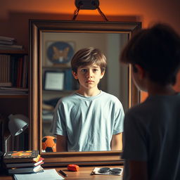 An artistic representation of the concept of puberty, focusing on the transition from childhood to adolescence