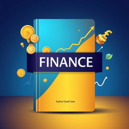 A creative book cover design for a finance-themed book, featuring a sleek, modern aesthetic with elements symbolizing money and investment