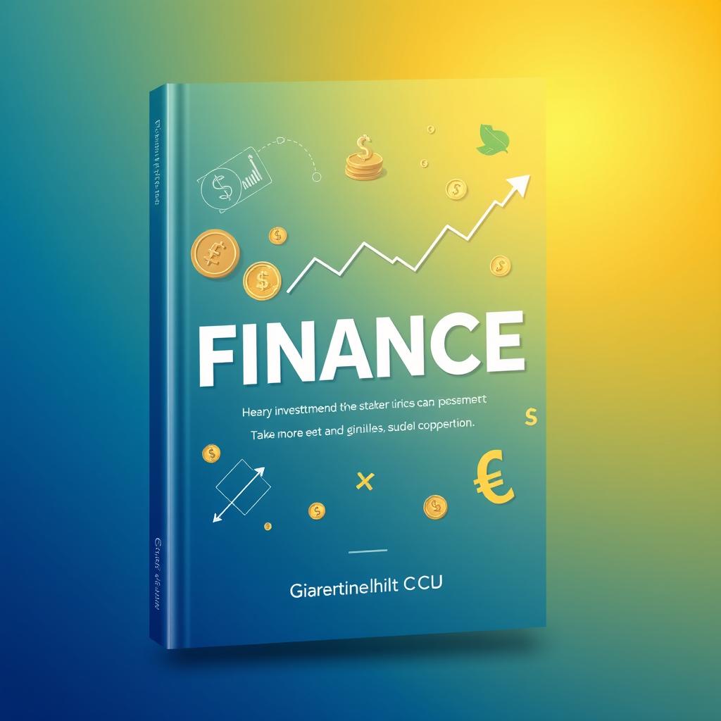 A creative book cover design for a finance-themed book, featuring a sleek, modern aesthetic with elements symbolizing money and investment