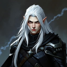 In the style of Dungeons & Dragons character art, depict Vannis, a striking human/fet hybrid