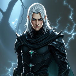 In the style of Dungeons & Dragons character art, depict Vannis, a striking human/fet hybrid