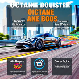 An infographic depicting the positive influences of using octane booster in cars