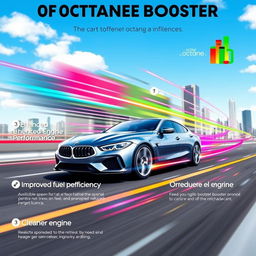 An infographic depicting the positive influences of using octane booster in cars
