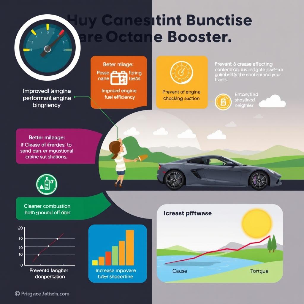 A detailed infographic showcasing the positive influences of using octane booster in cars