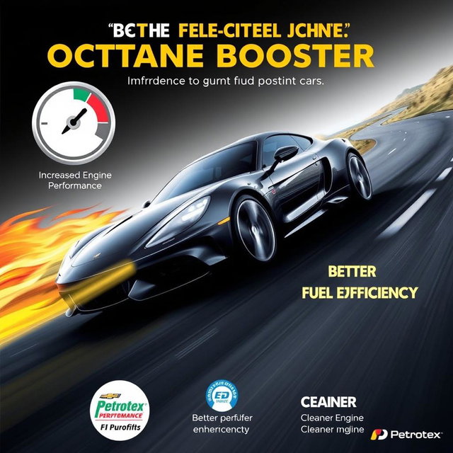 A visually appealing infographic showcasing the positive influences of using octane booster in cars