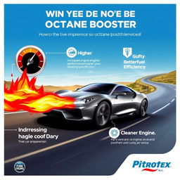 A visually appealing infographic showcasing the positive influences of using octane booster in cars