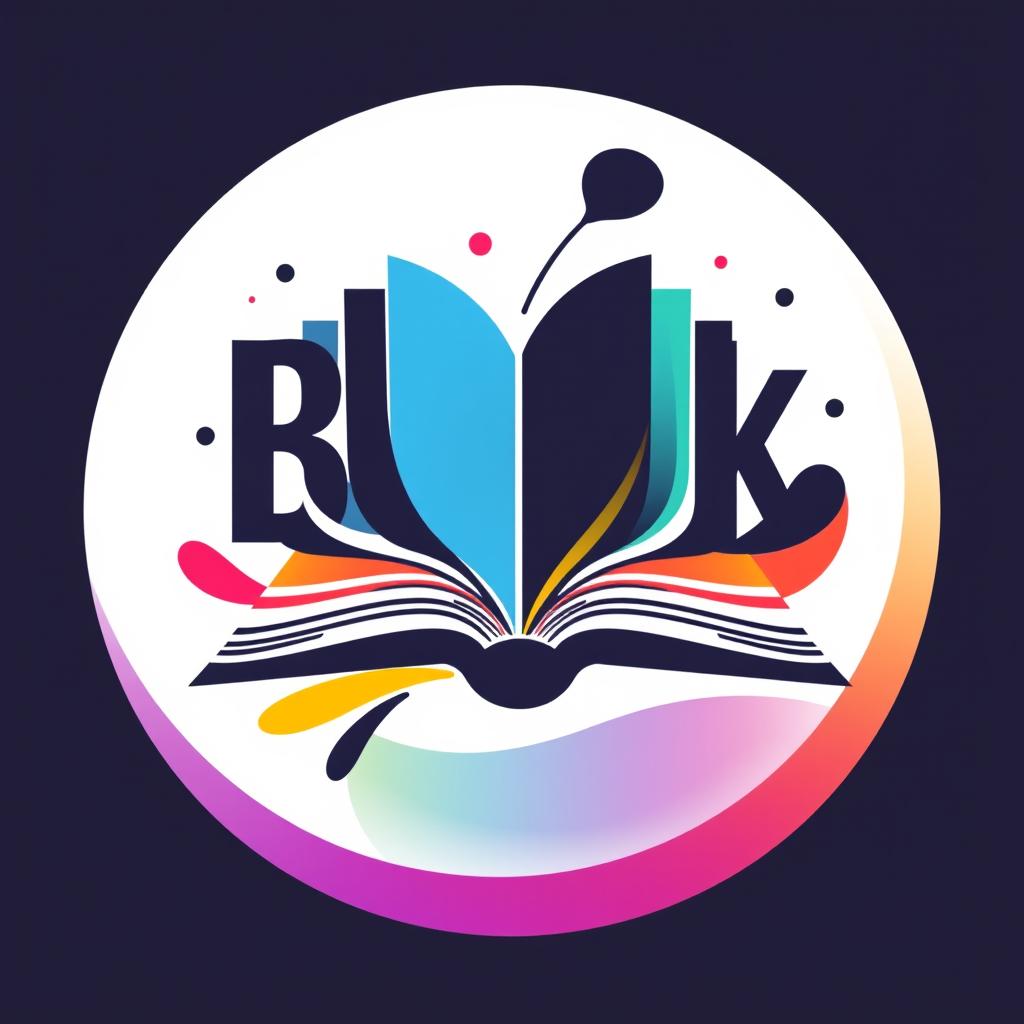 A sleek and modern book logo featuring the title of the book creatively integrated into the design