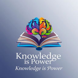 A logo design featuring an open book with its pages stylized to form a human brain