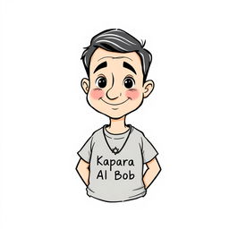 A simple, charming cartoon drawing of Bob the food critic