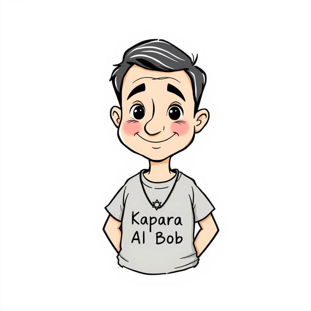 A simple, charming cartoon drawing of Bob the food critic