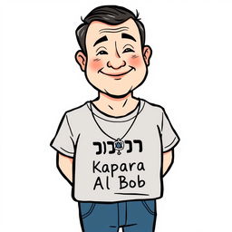 A simple, charming cartoon drawing of Bob the food critic