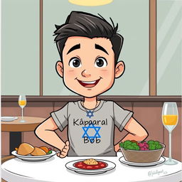 A cartoon of a 21-year-old French food critic named Bob