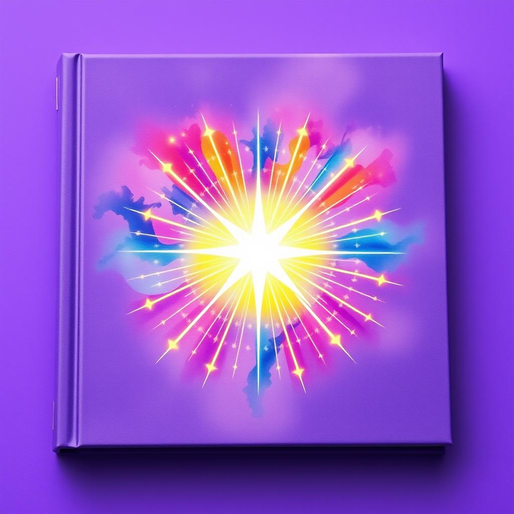 A beautiful book cover featuring a vibrant violet background