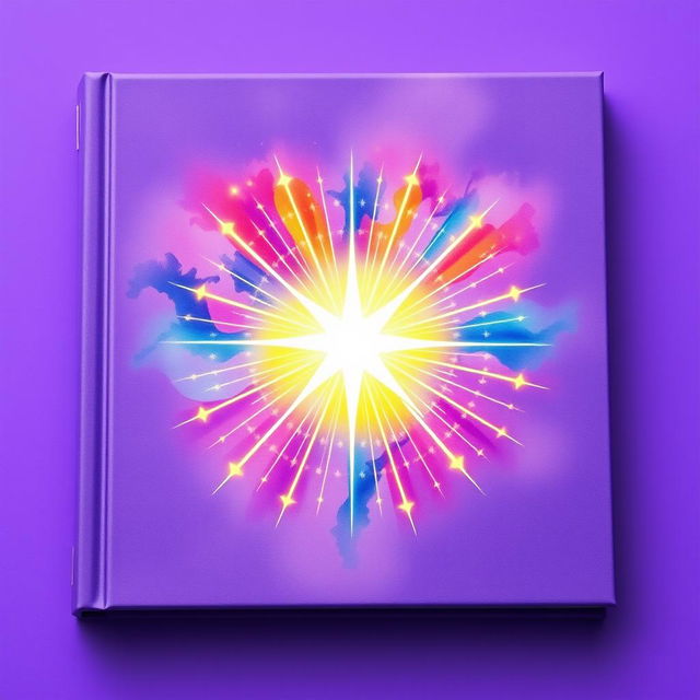 A beautiful book cover featuring a vibrant violet background