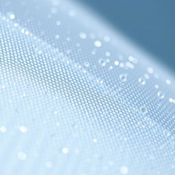 A close-up, detailed representation of a cellulose acetate membrane blended with silica nanoparticles