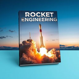 A striking book cover for 'ROCKET ENGINEERING' featuring an intense scene of a rocket launch