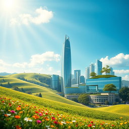 A beautifully combined photo showcasing an elegant fusion of nature and technology