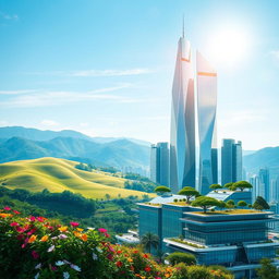 A beautifully combined photo showcasing an elegant fusion of nature and technology