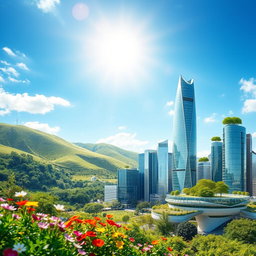 A beautifully combined photo showcasing an elegant fusion of nature and technology