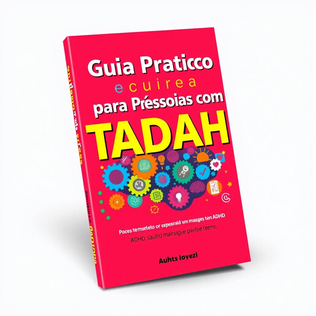 An engaging and informative eBook cover design for a guide on ADHD