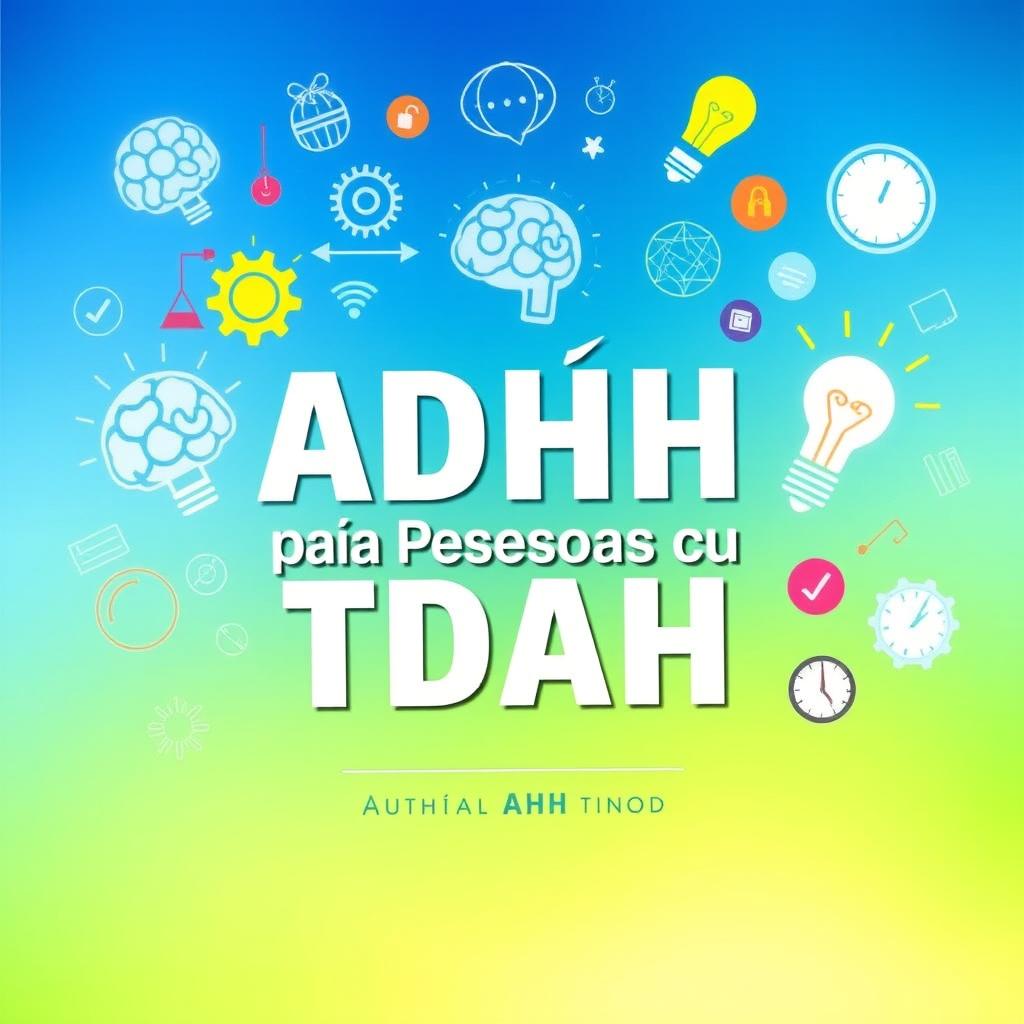 A visually appealing eBook cover for "Guia Prático para Pessoas com TDAH"