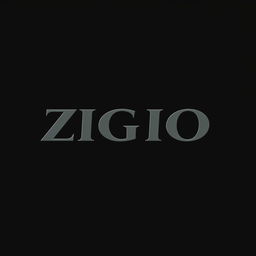 A bold, sharp font displaying the word 'ZIGIO' prominently in the center of the image against a solid black background