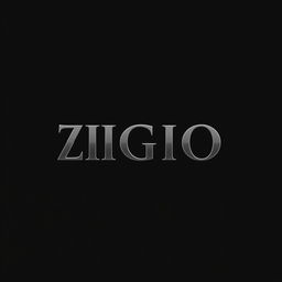 A bold, sharp font displaying the word 'ZIGIO' prominently in the center of the image against a solid black background