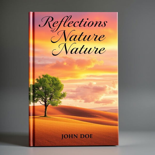 A beautifully designed book cover featuring a serene landscape of rolling hills at sunset
