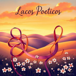 A poetic and vibrant illustration that represents the essence of "Laços Poéticos" (Poetic Ties)