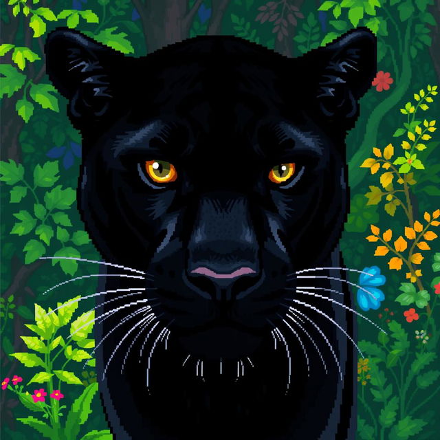 A black panther with one eye open, depicted in a first-person perspective