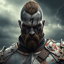 A male goliath warrior with dark gray skin, showcasing his powerful physique as a fist fighter