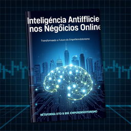 A visually striking eBook cover that captures the concept of artificial intelligence in online business