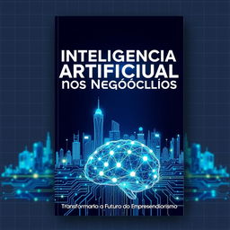 A visually striking eBook cover that captures the concept of artificial intelligence in online business