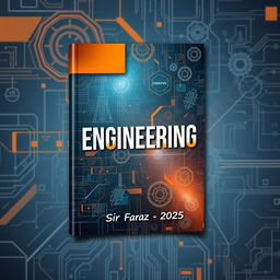 A full-size book cover design featuring the title "Engineering" by Sir Faraz 2025