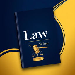 A full-size straight book cover design for the title 'Law' by Sir Faraz 2025