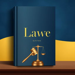 A full-size straight book cover design for the title 'Law' by Sir Faraz 2025