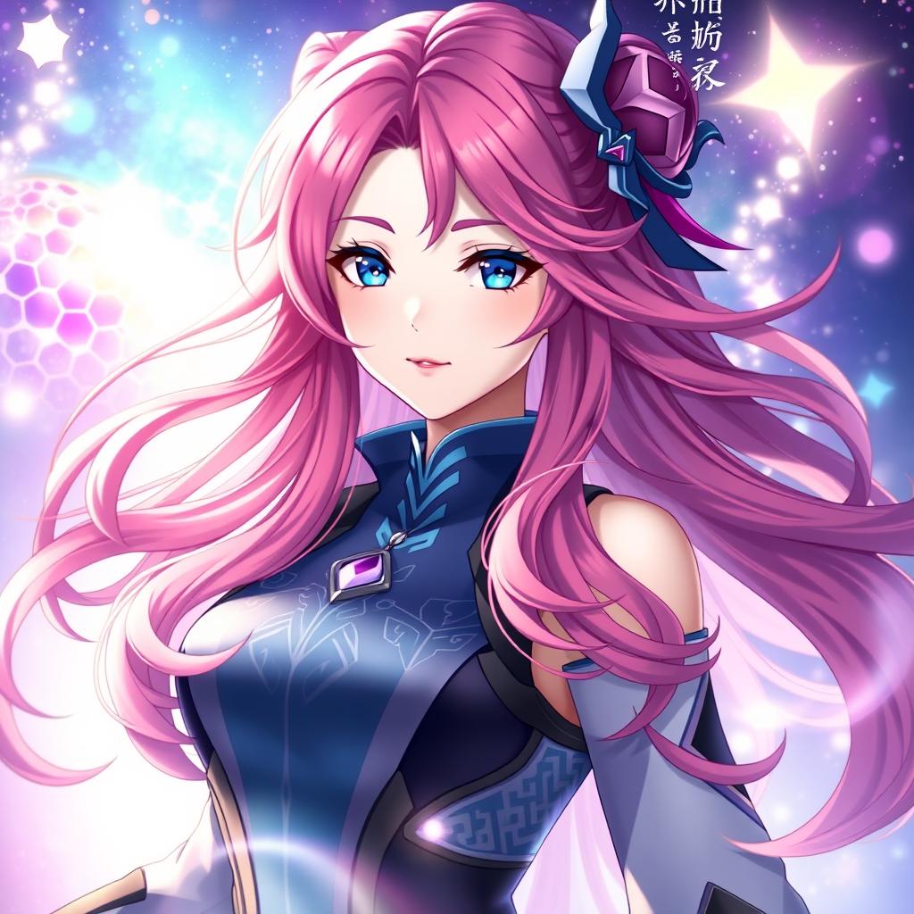 A stunning portrait of Fuxuan from Honkai Star Rail, showcasing her stylish transformation