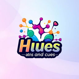 A creative logo design for a game themed around hormones, featuring vibrant colors and a visually engaging representation of hormone structures