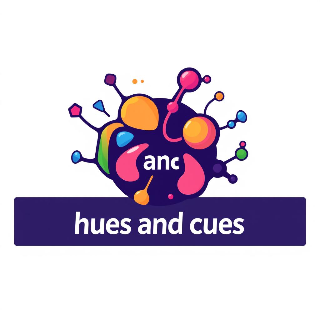 A creative logo design for a game themed around hormones, featuring vibrant colors and a visually engaging representation of hormone structures