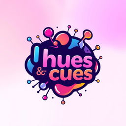 A creative logo design for a game themed around hormones, featuring vibrant colors and a visually engaging representation of hormone structures