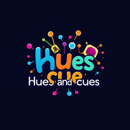 A creative logo design for a game themed around hormones, featuring vibrant colors and a visually engaging representation of hormone structures