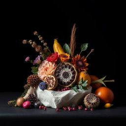 Aesthetically pleasing composition featuring a dark black background that enhances the realism of the subject