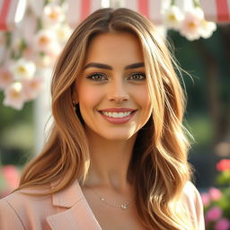 A close-up portrait of a beautiful woman, showcasing her confidence and allure